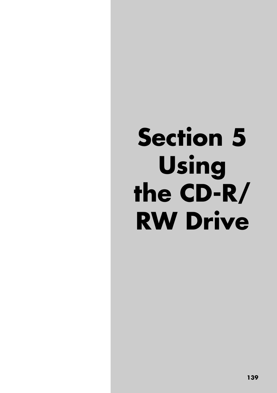 Section 5 using the cd-r/ rw drive, Section 5 using the cd-r/rw drive | Boss Audio Systems BR-900CD User Manual | Page 139 / 232