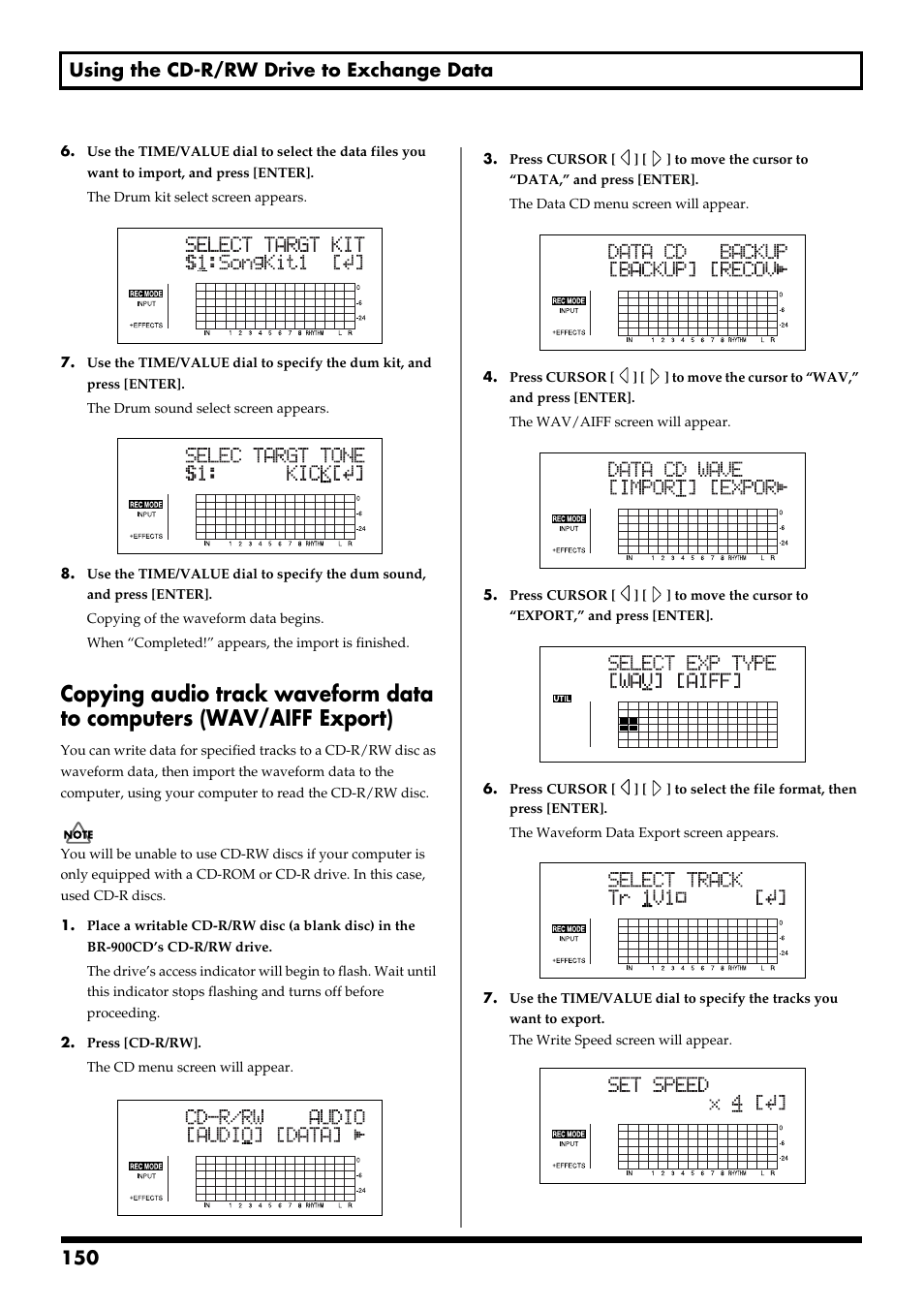 150 using the cd-r/rw drive to exchange data | Boss Audio Systems BR-900CD User Manual | Page 150 / 232