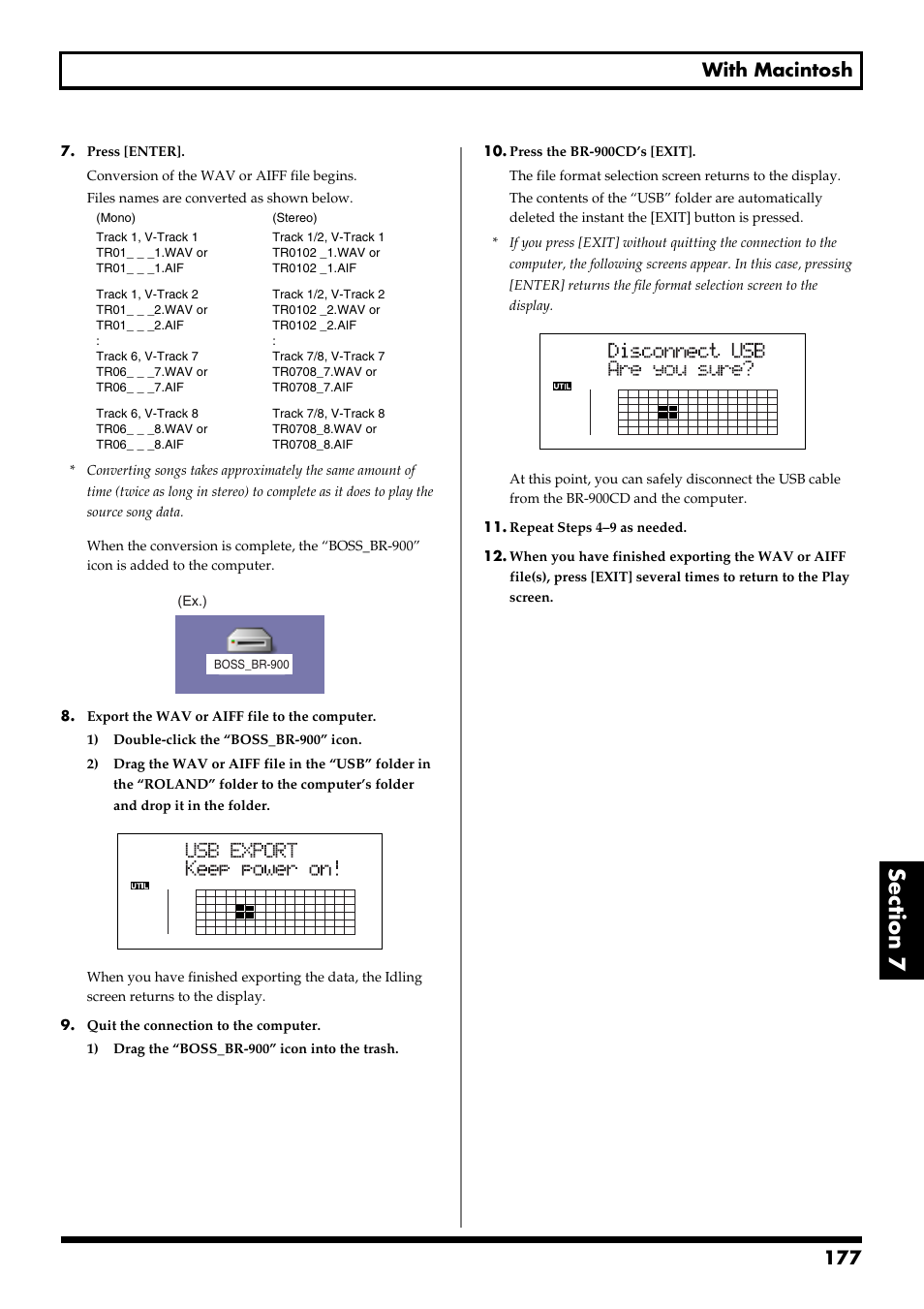 177 with macintosh | Boss Audio Systems BR-900CD User Manual | Page 177 / 232