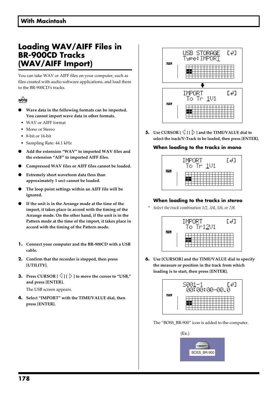 178 with macintosh | Boss Audio Systems BR-900CD User Manual | Page 178 / 232