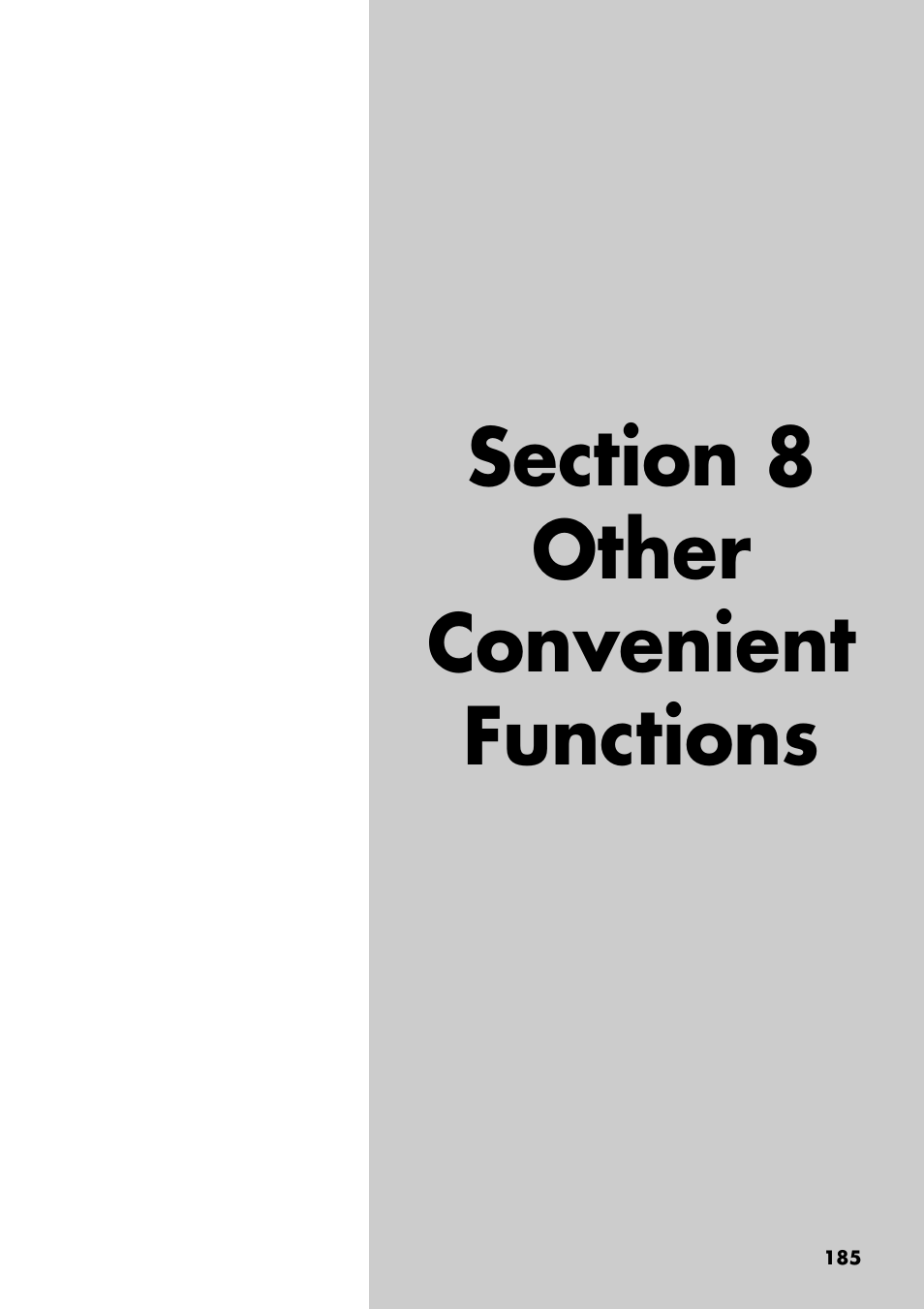 Section 8 other convenient functions, Section 8 other convenient functions . 185 | Boss Audio Systems BR-900CD User Manual | Page 185 / 232