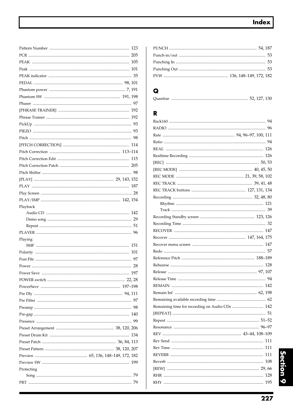 227 index | Boss Audio Systems BR-900CD User Manual | Page 227 / 232