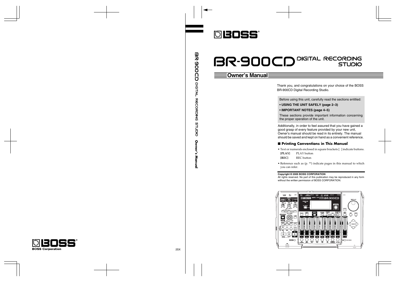 Owner’s manual | Boss Audio Systems BR-900CD User Manual | Page 232 / 232