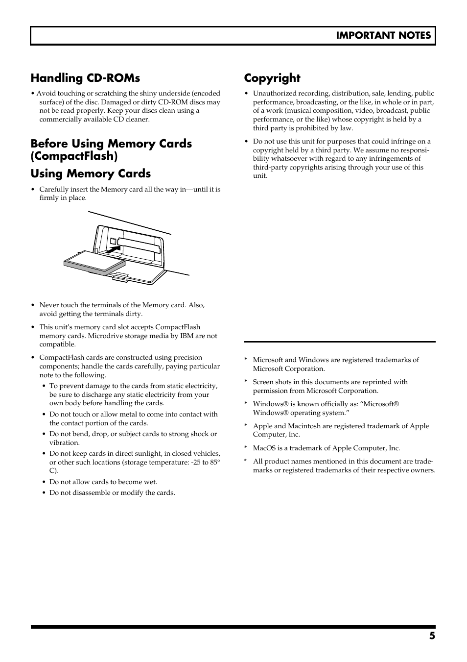 Handling cd-roms, Copyright | Boss Audio Systems BR-900CD User Manual | Page 5 / 232