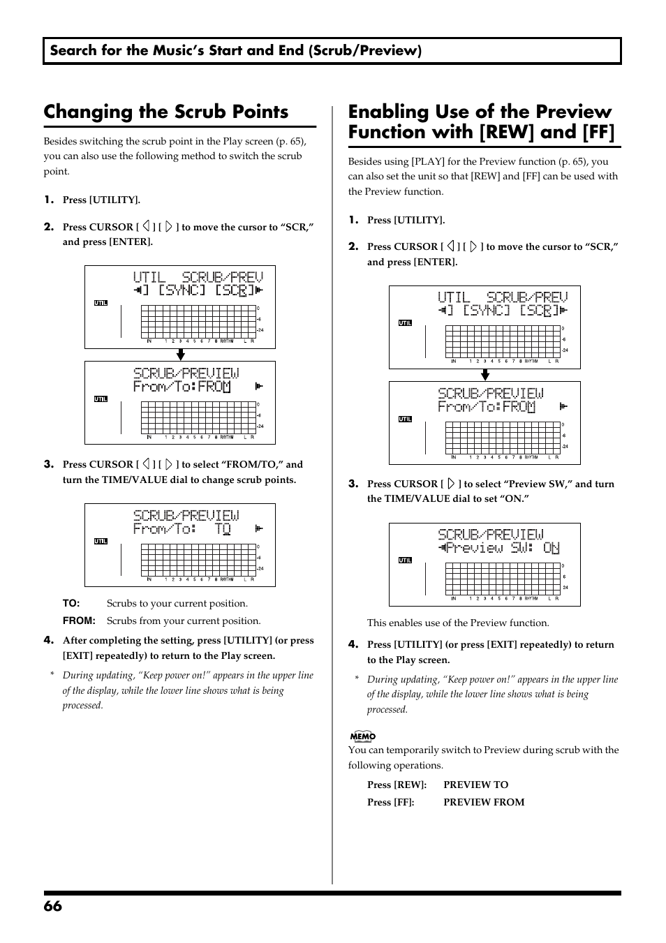 Changing the scrub points | Boss Audio Systems BR-900CD User Manual | Page 66 / 232