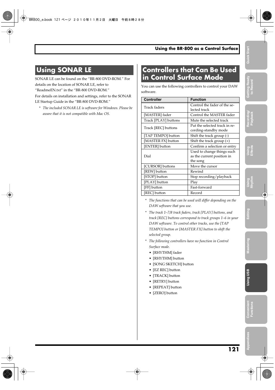 Using sonar le | Boss Audio Systems BR-800 User Manual | Page 121 / 164