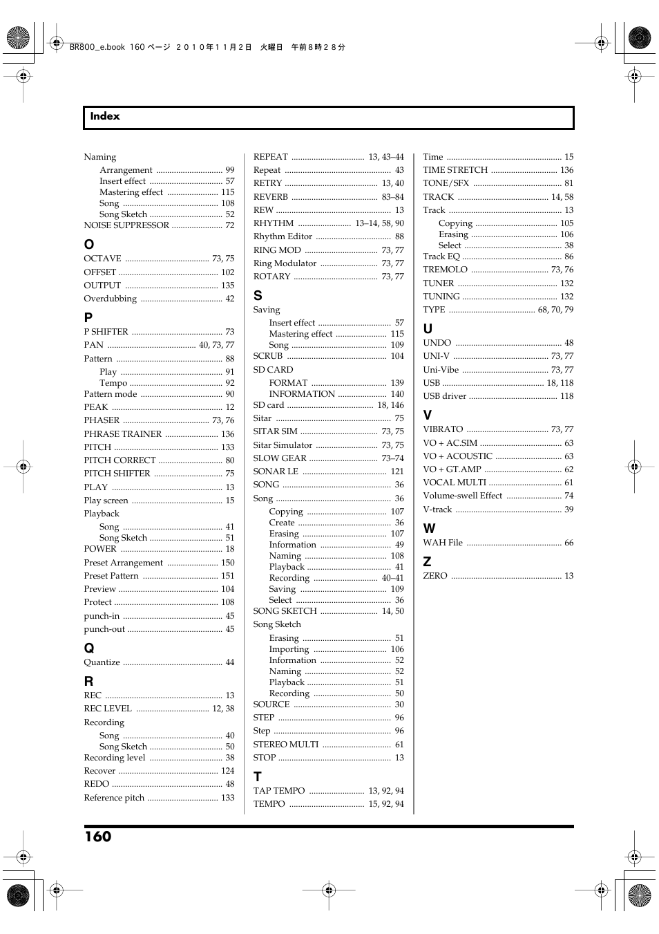 Boss Audio Systems BR-800 User Manual | Page 160 / 164