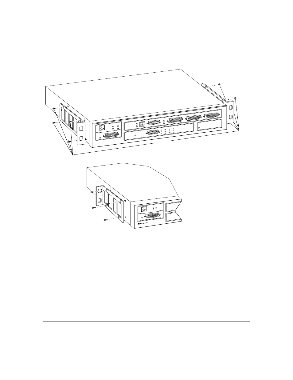 Figure 1-2, Attaching flange brackets to rack-mount the arn -7, Installing the baystack advanced remote node | Screws (8 places), Alternative bracket position (2 places) | Bay Technical Associates BayStack ARN Routers none User Manual | Page 37 / 156