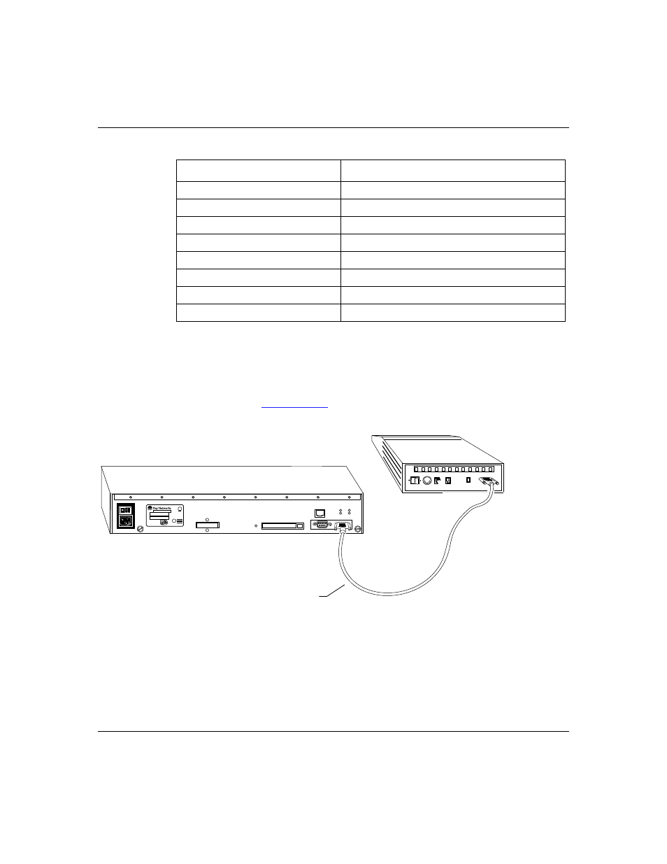 Figure 1-17. connecting a modem to an arn -25, Table 1-4, External modem parameters -24 | Refer to the modem user guide for instructions, Power off the modem, Installing the baystack advanced remote node, Figure 1-17. connecting a modem to an arn 4, Table 1-4. external modem parameters | Bay Technical Associates BayStack ARN Routers none User Manual | Page 55 / 156