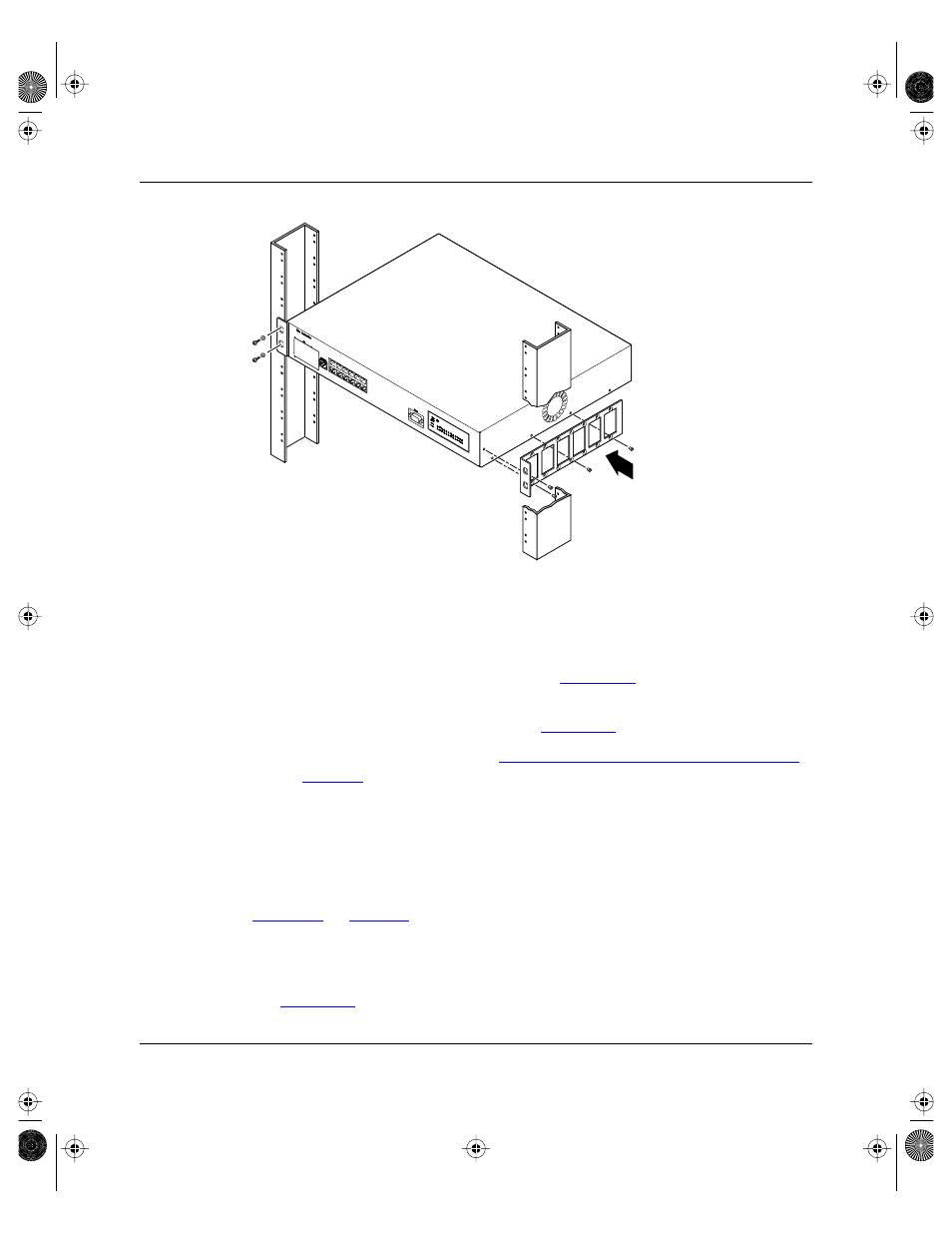 Installing a plastic chassis in a rack, Installing a plastic chassis in a rack -6, Figure 2-2 | Installing metal chassis in rack -5, Er the empty holes (see | Bay Technical Associates BayStack 304 User Manual | Page 39 / 101