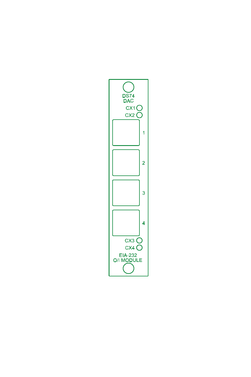 Ds74 faceplate layout | Bay Technical Associates DS4-RPC User Manual | Page 95 / 101