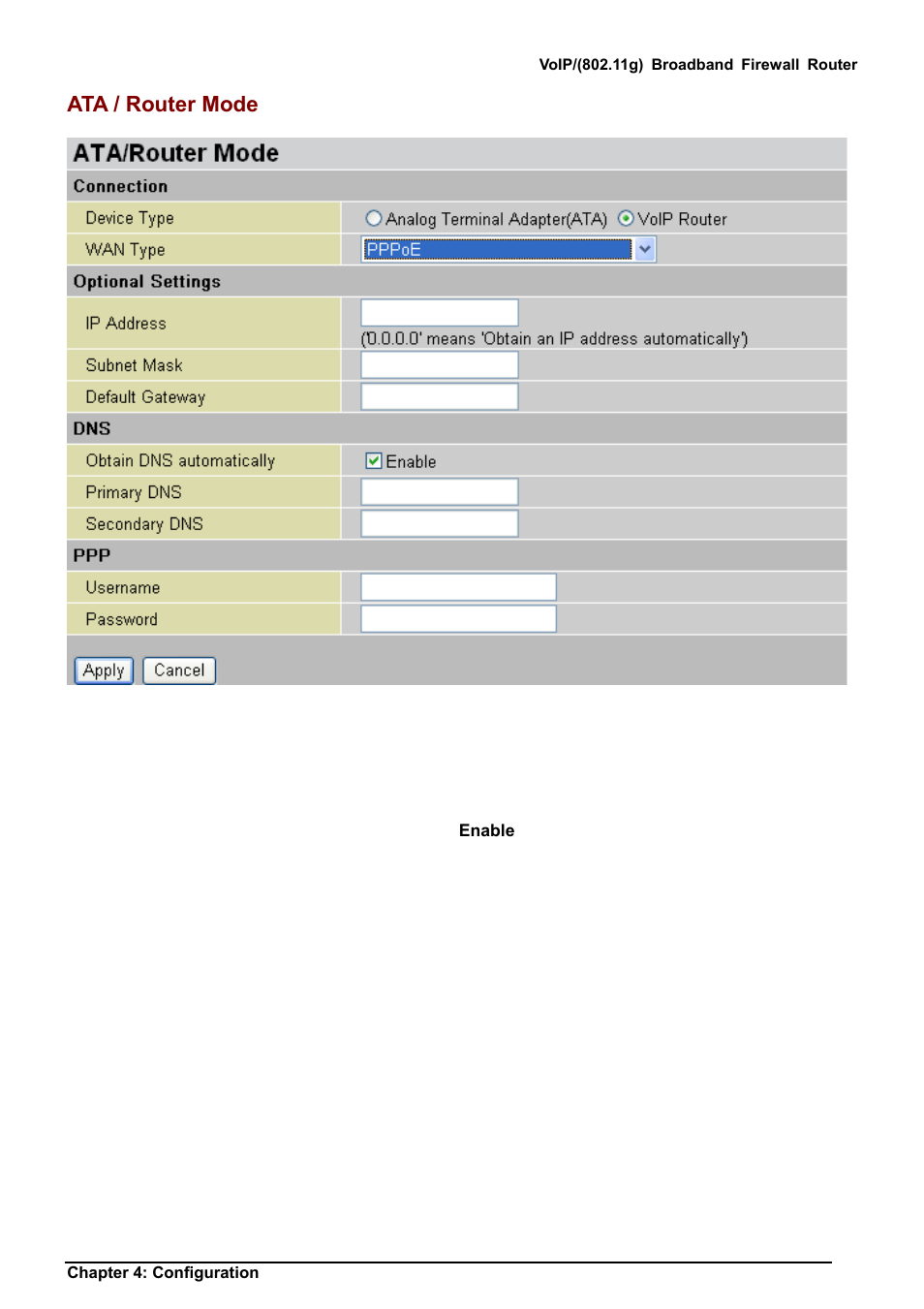 Ata / router mode, Ata / r, Outer | Billion Electric Company BIPAC 6404VGP User Manual | Page 27 / 103