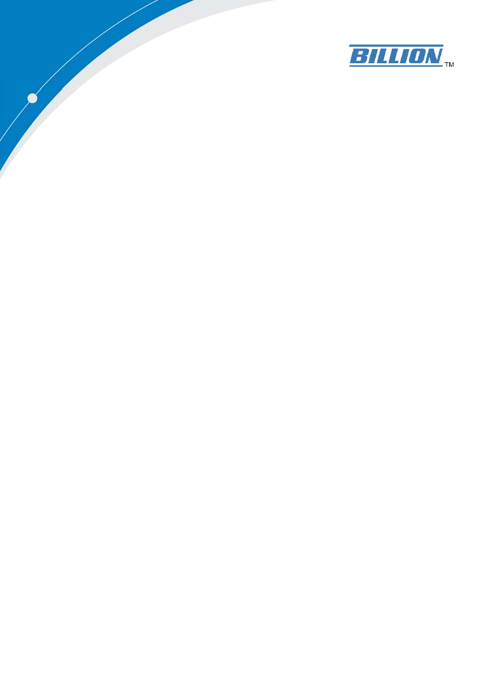 Billion Electric Company BiPAC 7402VGO User Manual | 13 pages