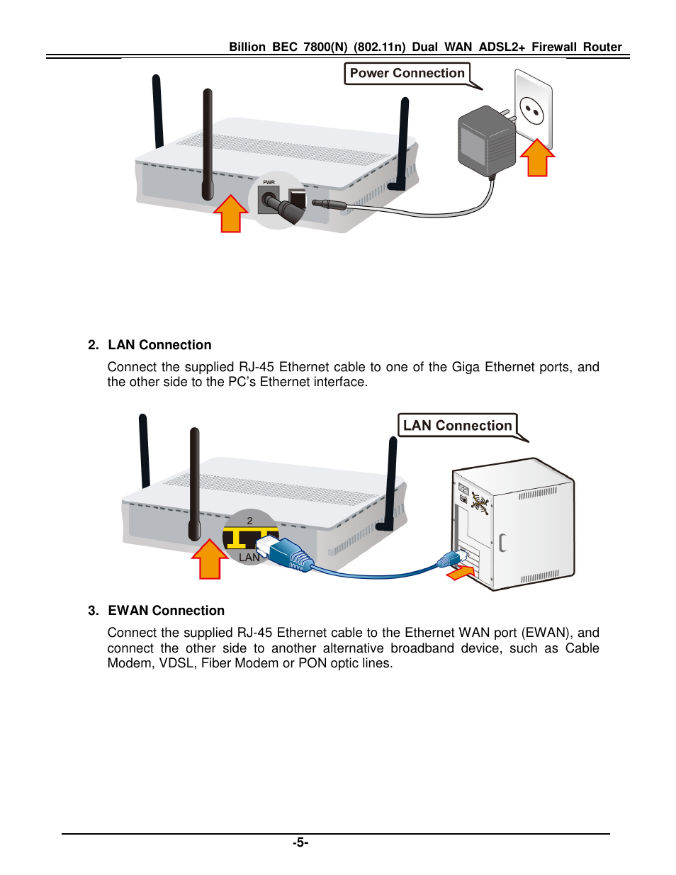 Billion Electric Company BEC 7800(N) User Manual | Page 7 / 10