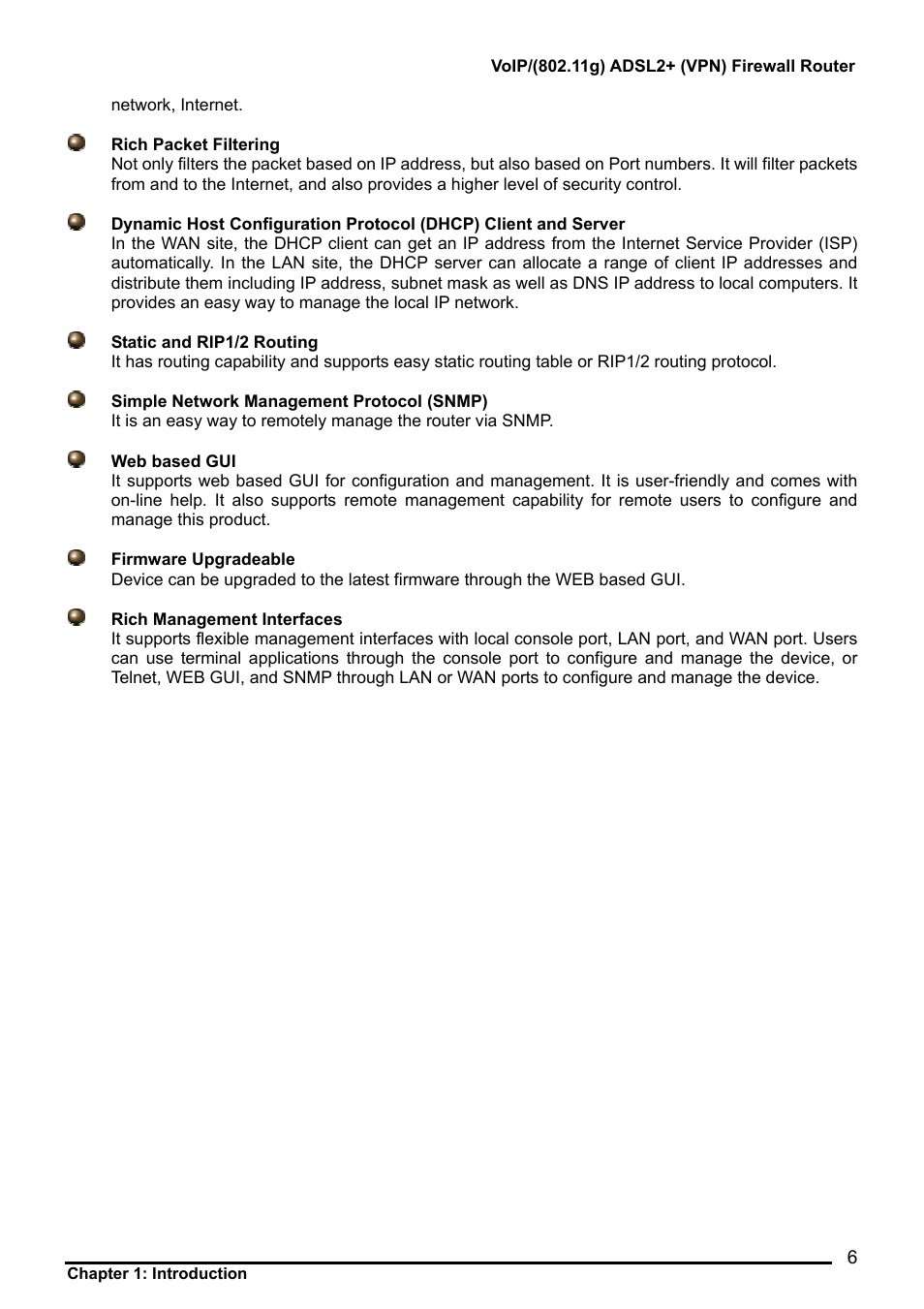 Billion Electric Company 7404V User Manual | Page 7 / 151