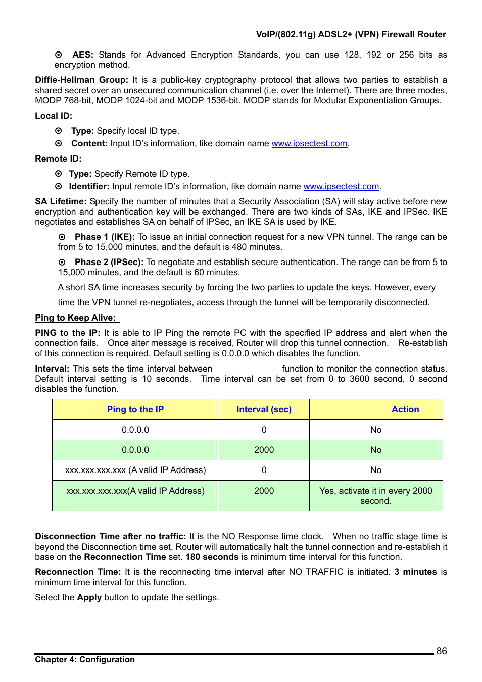 Billion Electric Company 7404V User Manual | Page 87 / 151