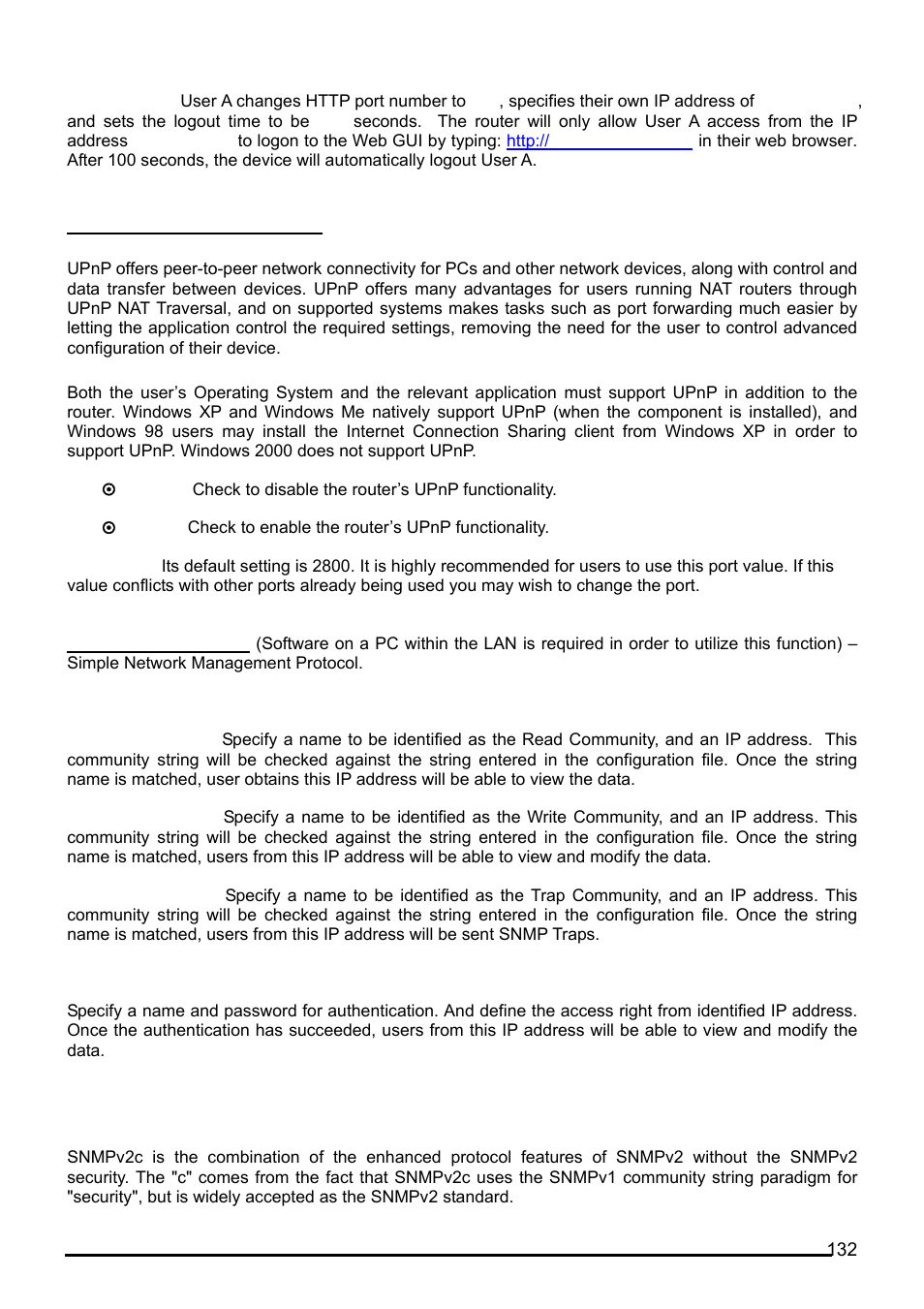 Snmp version: snmpv2c and snmpv3 | Billion Electric Company BiPAC 7402G User Manual | Page 133 / 142