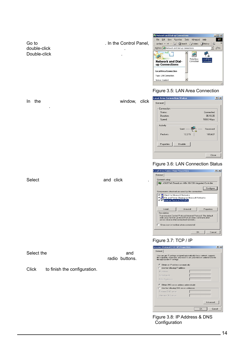 Configuring pcs in windows 2000 | Billion Electric Company BiPAC 7402G User Manual | Page 15 / 142