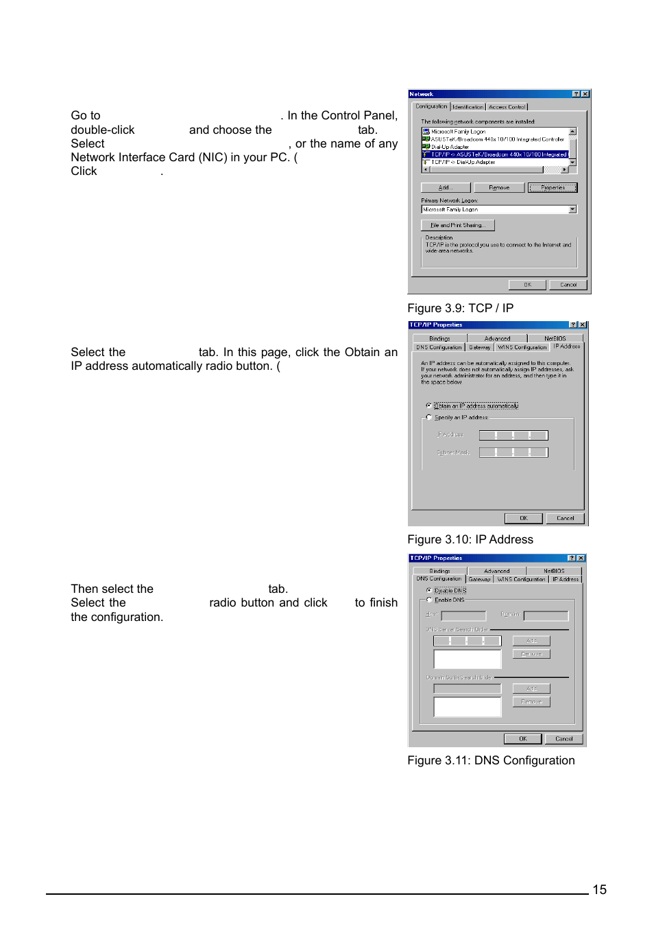 Configuring pc in windows 95/98/me | Billion Electric Company BiPAC 7402G User Manual | Page 16 / 142