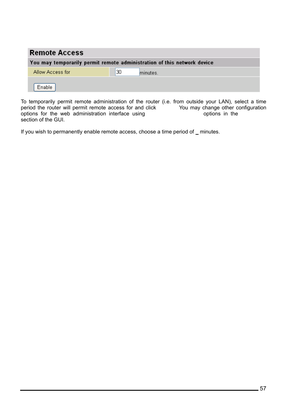 Remote access | Billion Electric Company BiPAC 7402G User Manual | Page 58 / 142