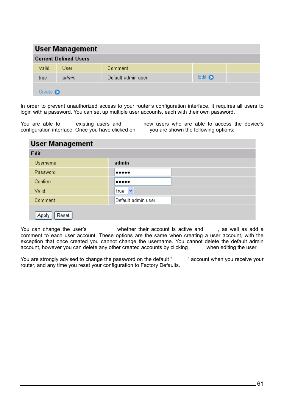 User management | Billion Electric Company BiPAC 7402G User Manual | Page 62 / 142