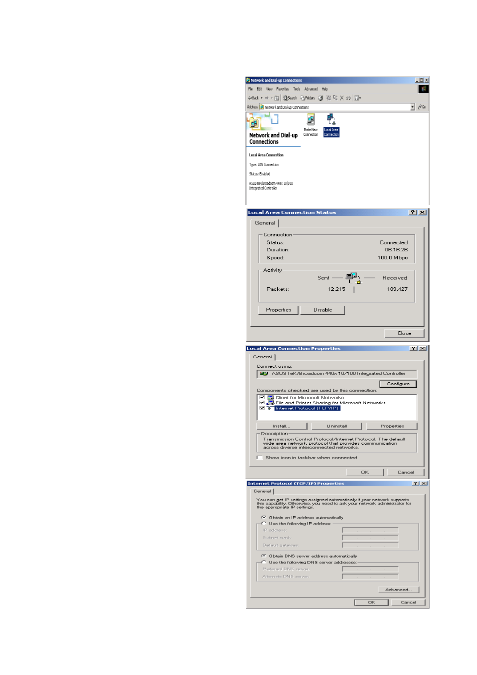 Configuring a pc in windows 2000 | Billion Electric Company 7202 User Manual | Page 16 / 117