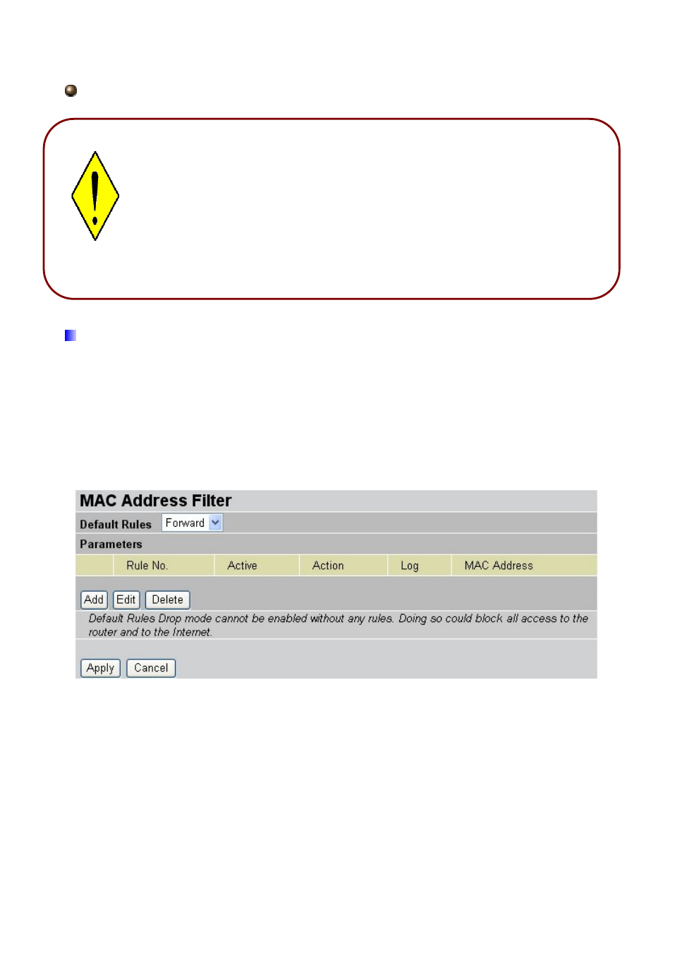 2 mac address filter | Billion Electric Company 7202 User Manual | Page 58 / 117