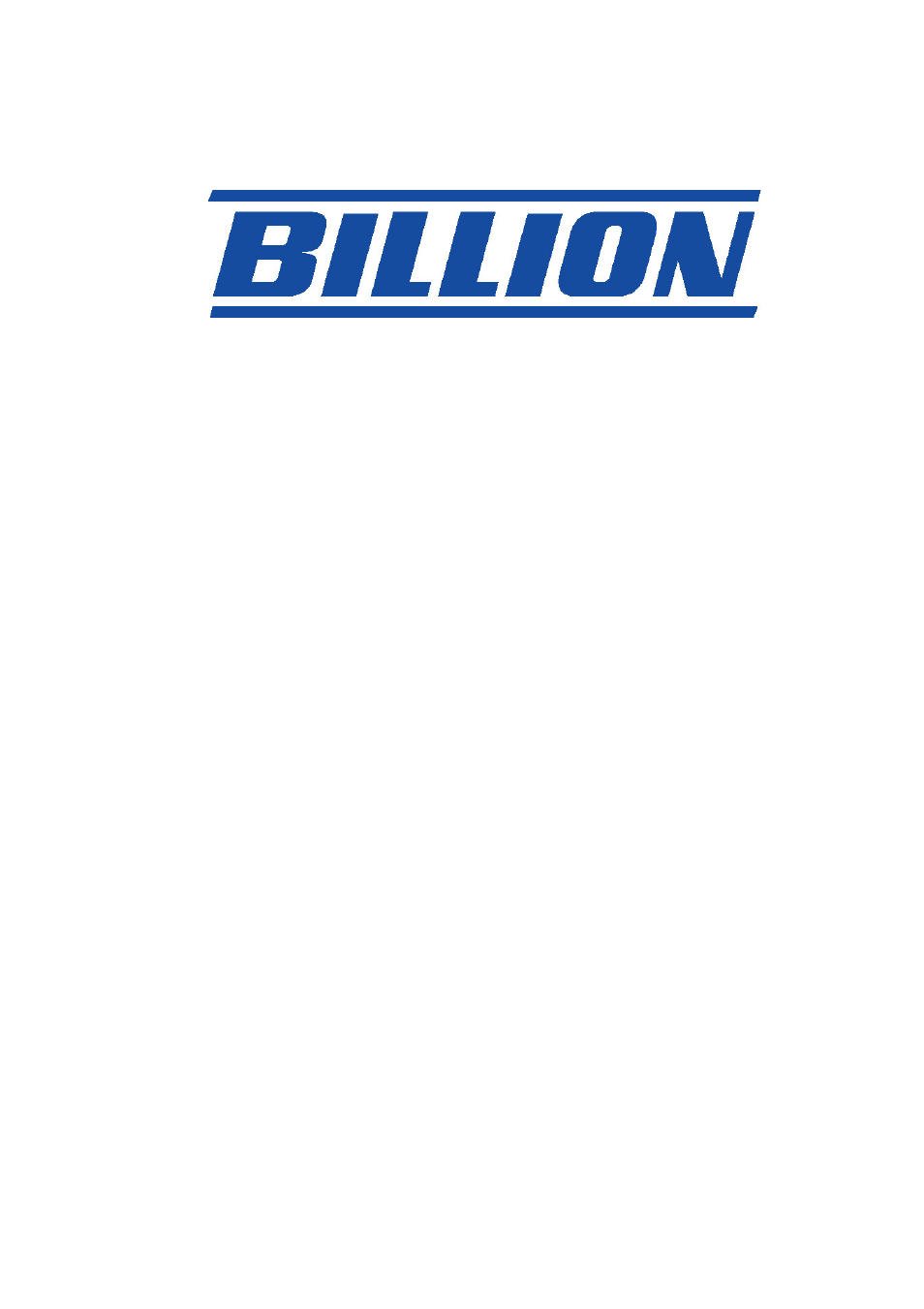 Billion Electric Company BiPAC 7402W User Manual | 12 pages