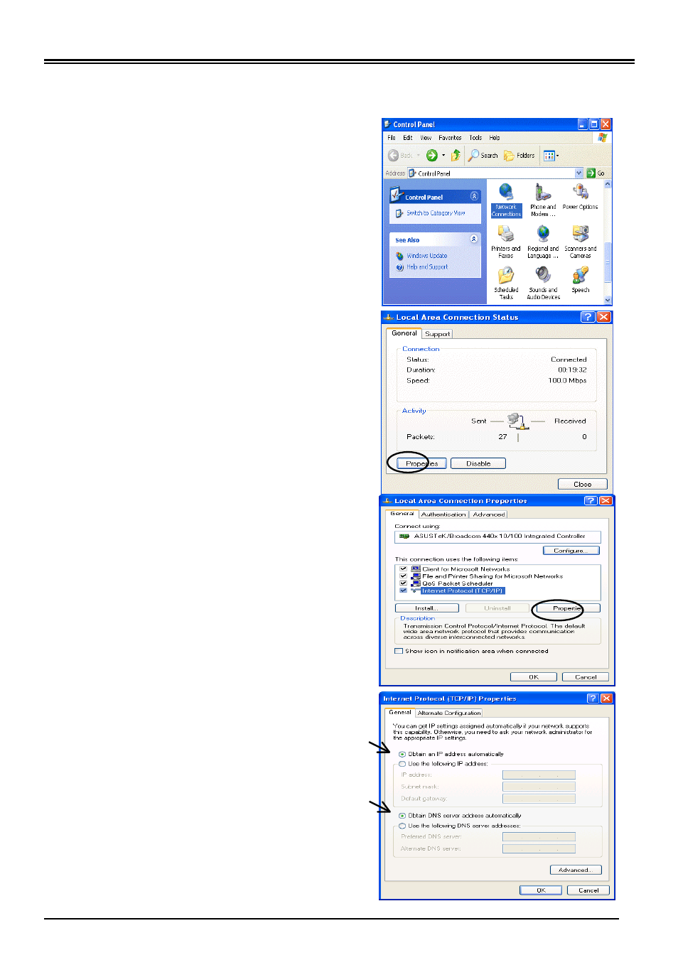 Configuring pc in windows xp | Billion Electric Company BiPAC 7402W User Manual | Page 7 / 12