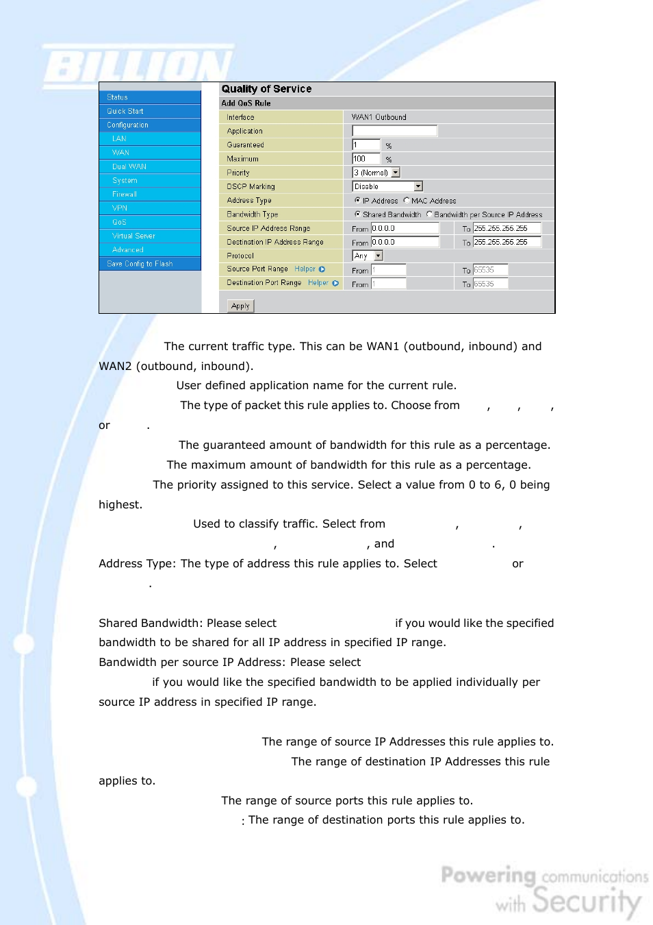 Billion Electric Company BiGuard 30 User Manual | Page 127 / 209