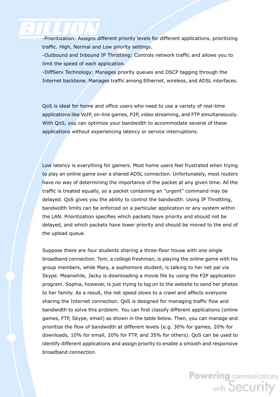 G.4 who needs qos, G.4.1 home users | Billion Electric Company BiGuard 30 User Manual | Page 171 / 209