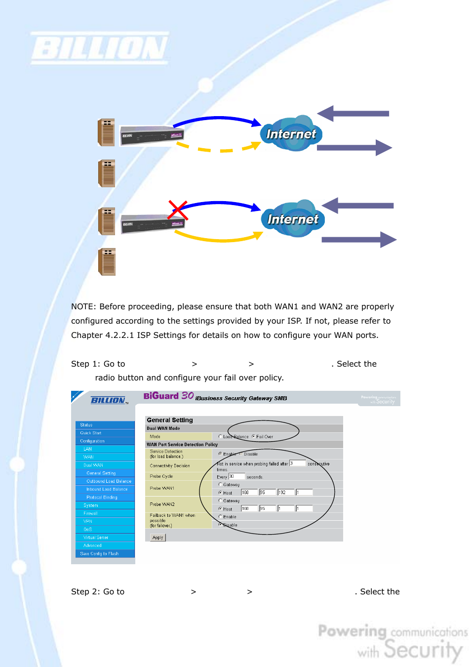 H.4 dns inbound fail over, Before fail over, After fail over | Billion Electric Company BiGuard 30 User Manual | Page 181 / 209