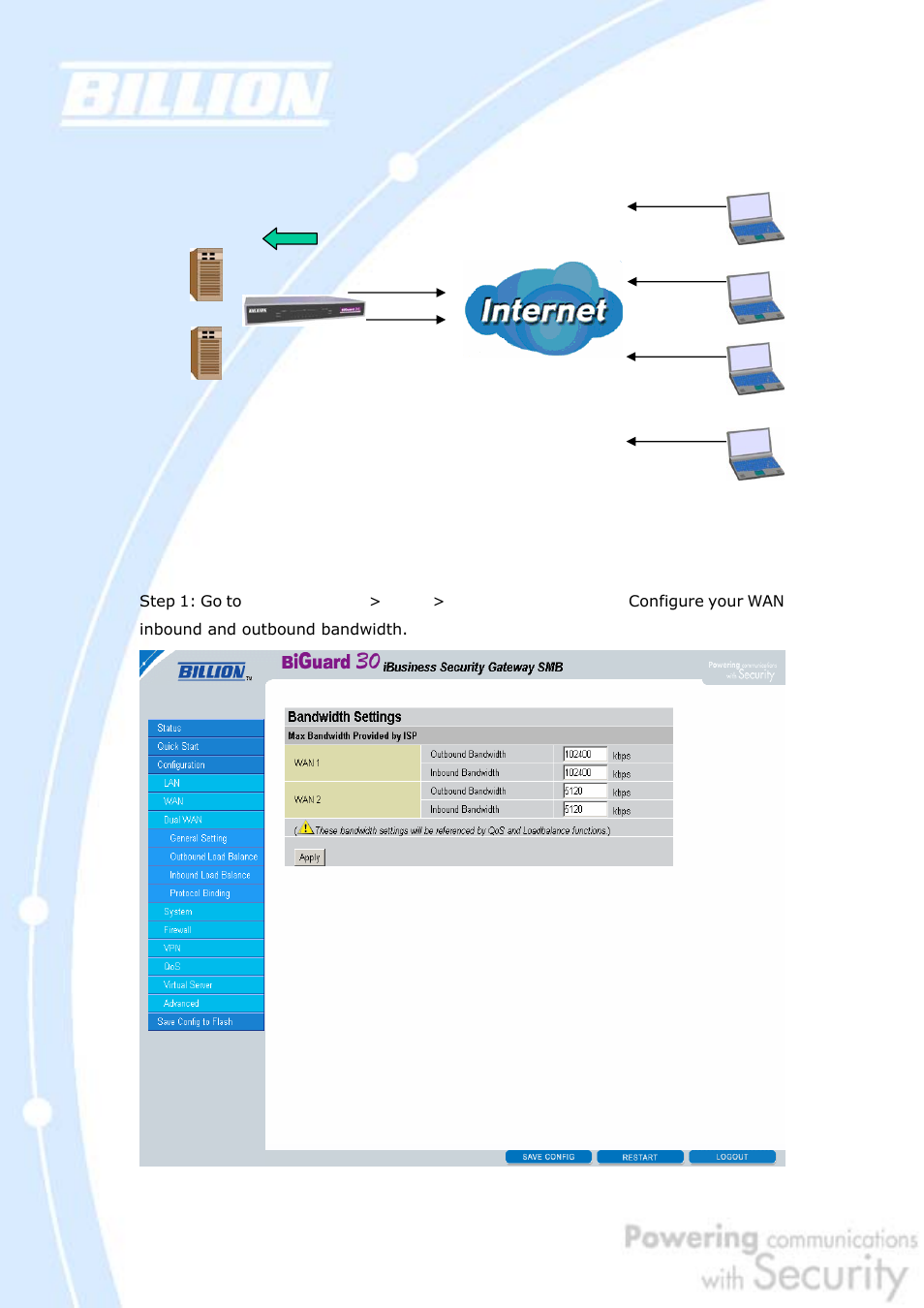 Remote access from internet, H.6 dynamic dns inbound load balancing | Billion Electric Company BiGuard 30 User Manual | Page 186 / 209