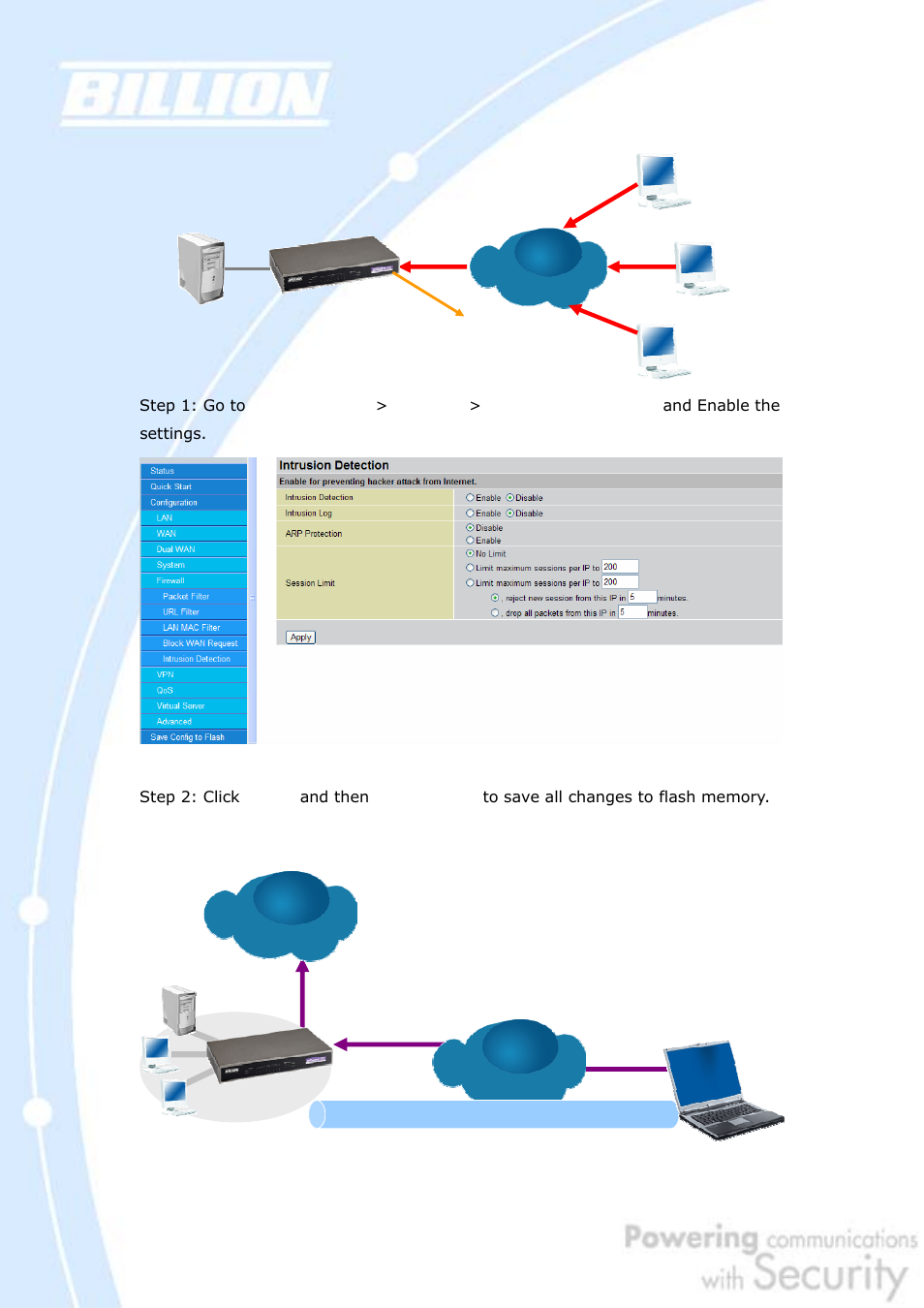 H.12 pptp remote access by windows xp, Internet | Billion Electric Company BiGuard 30 User Manual | Page 200 / 209