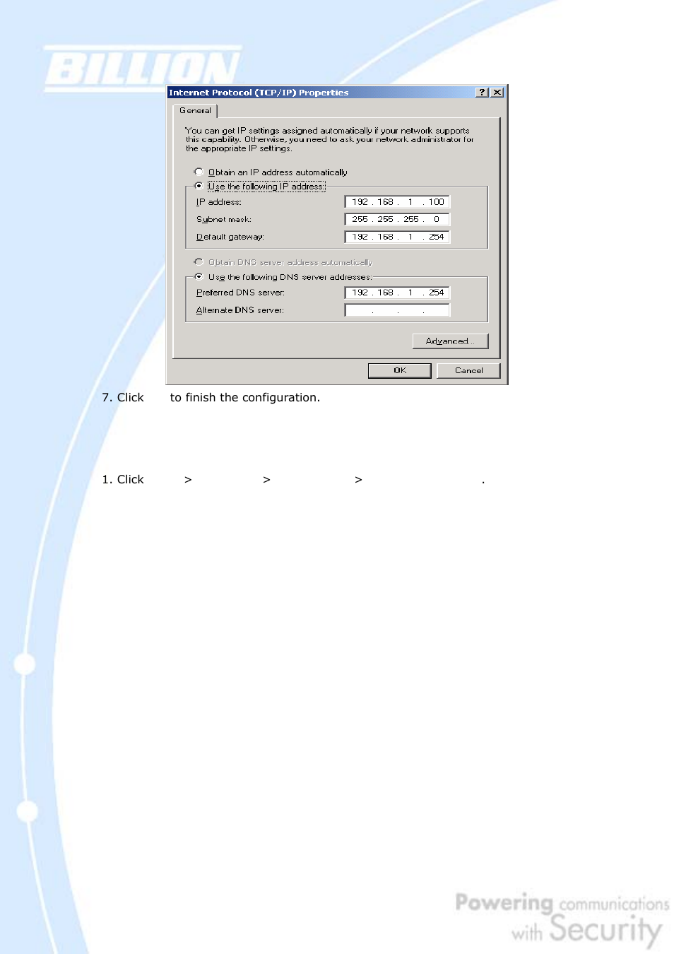 2 verifying settings | Billion Electric Company BiGuard 30 User Manual | Page 46 / 209