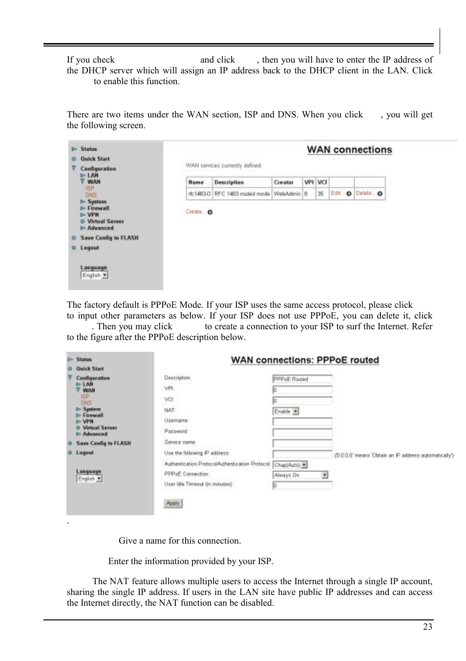 Billion Electric Company BIPAC-741 GE V2.0 User Manual | Page 27 / 48