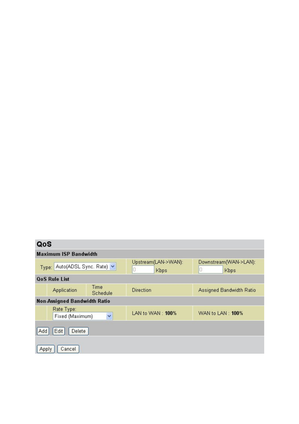 5 qos (quality of service), Quality of service introduction, Qos setup | Billion Electric Company 7300VP User Manual | Page 70 / 126