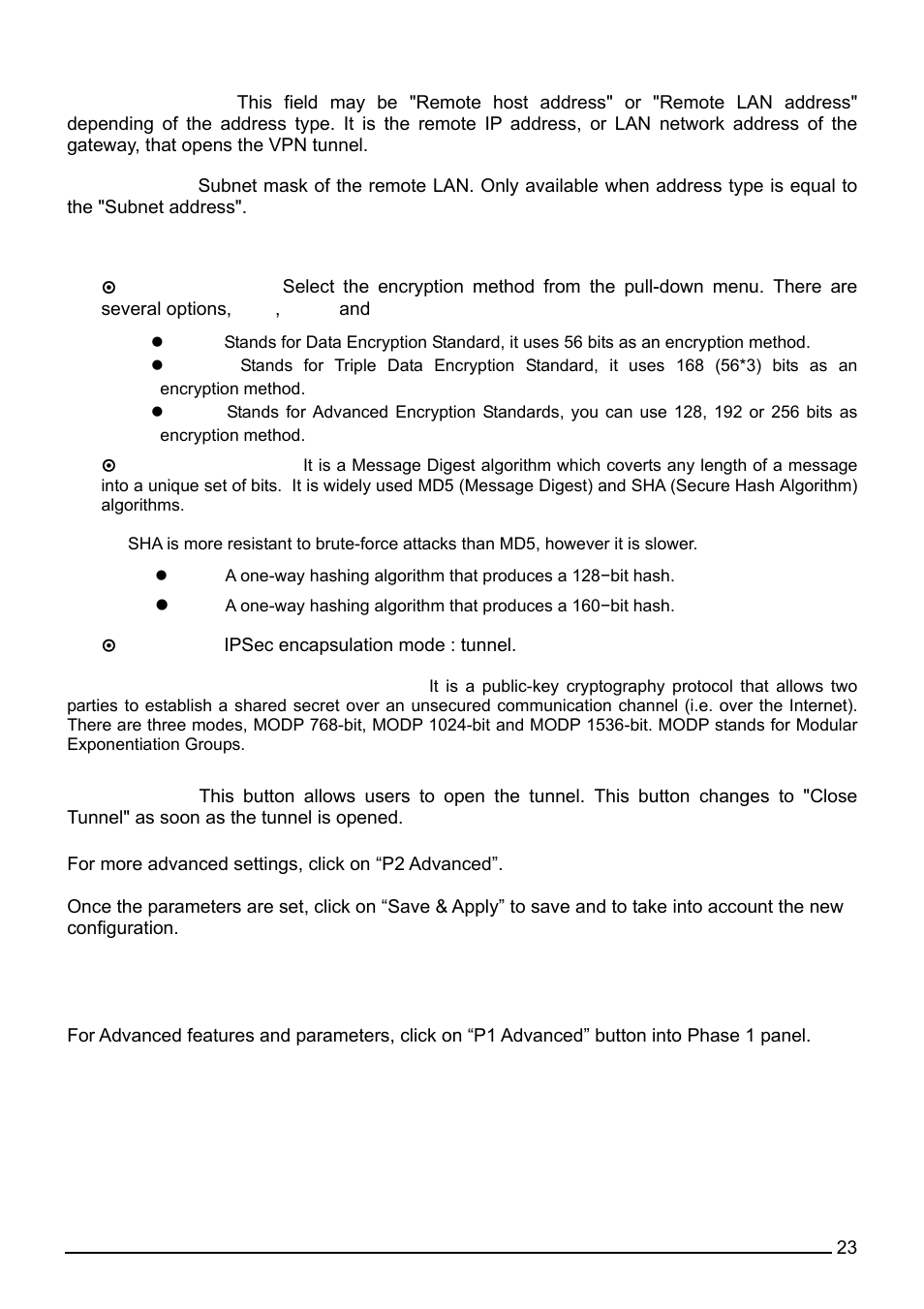 Phase 2 advanced configuration | Billion Electric Company CO1 User Manual | Page 26 / 42