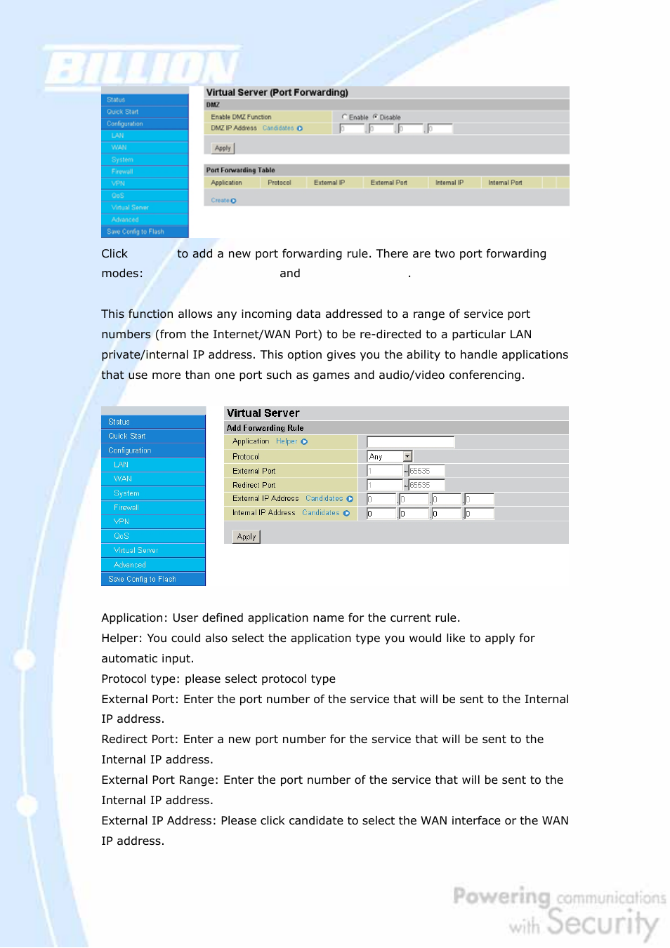 Billion Electric Company BiGuard 2 User Manual | Page 108 / 170