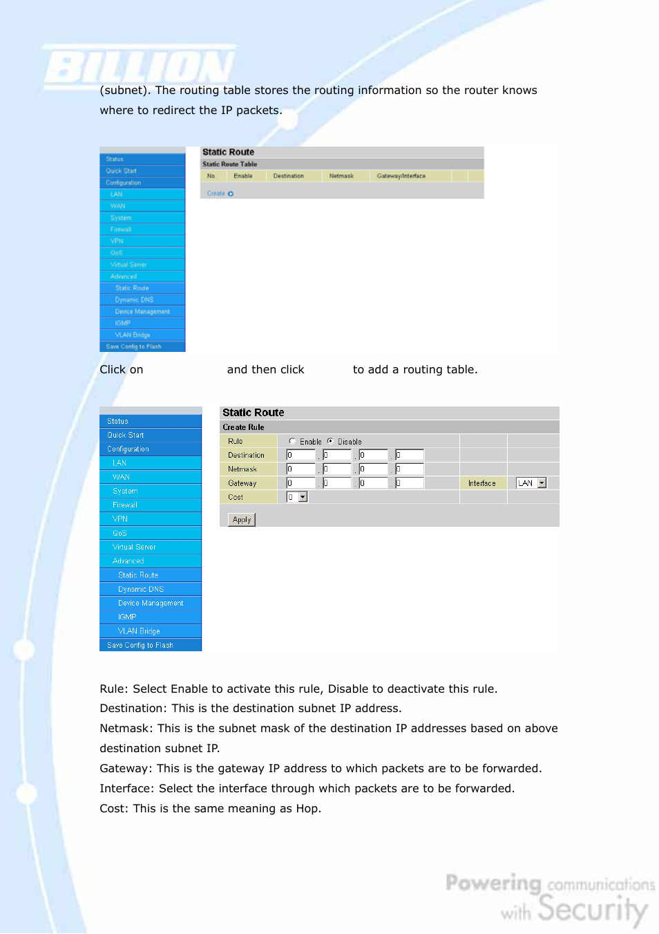 Billion Electric Company BiGuard 2 User Manual | Page 110 / 170