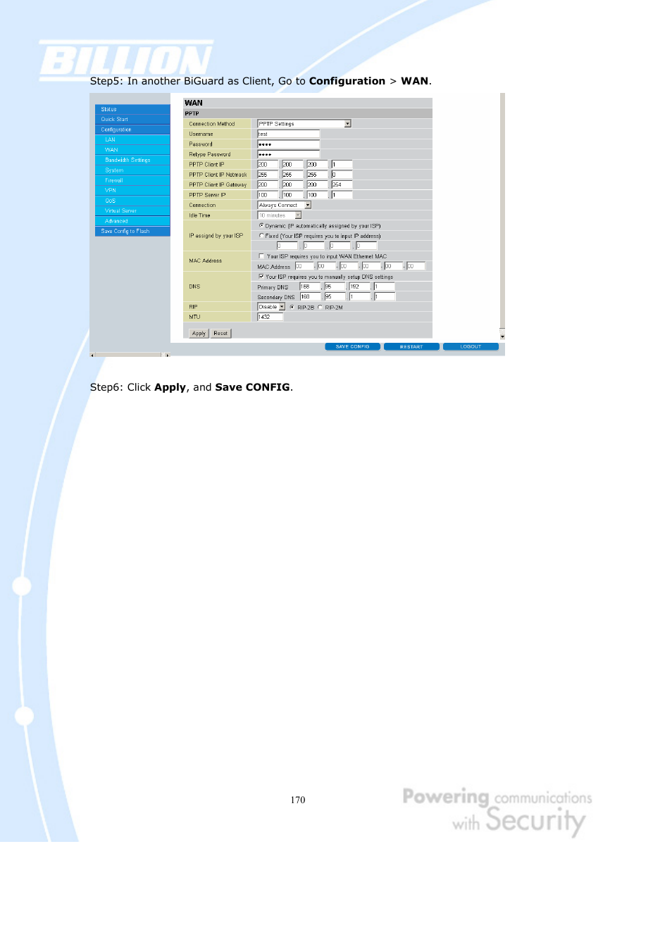 Billion Electric Company BiGuard 2 User Manual | Page 170 / 170