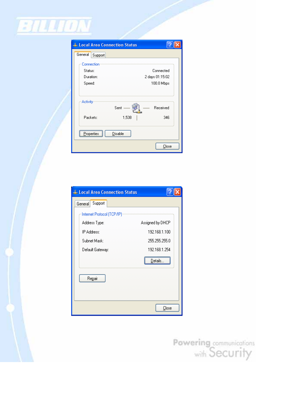 Billion Electric Company BiGuard 2 User Manual | Page 32 / 170