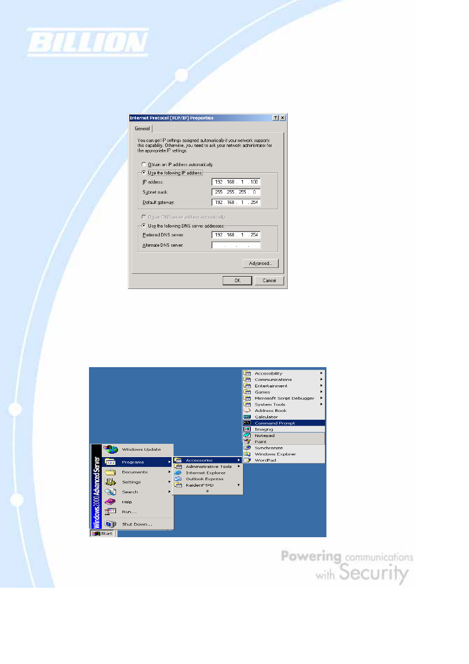 2 verifying settings | Billion Electric Company BiGuard 2 User Manual | Page 36 / 170