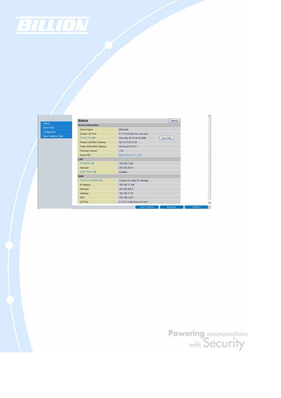 Chapter 4: router configuration, 1 overview | Billion Electric Company BiGuard 2 User Manual | Page 55 / 170