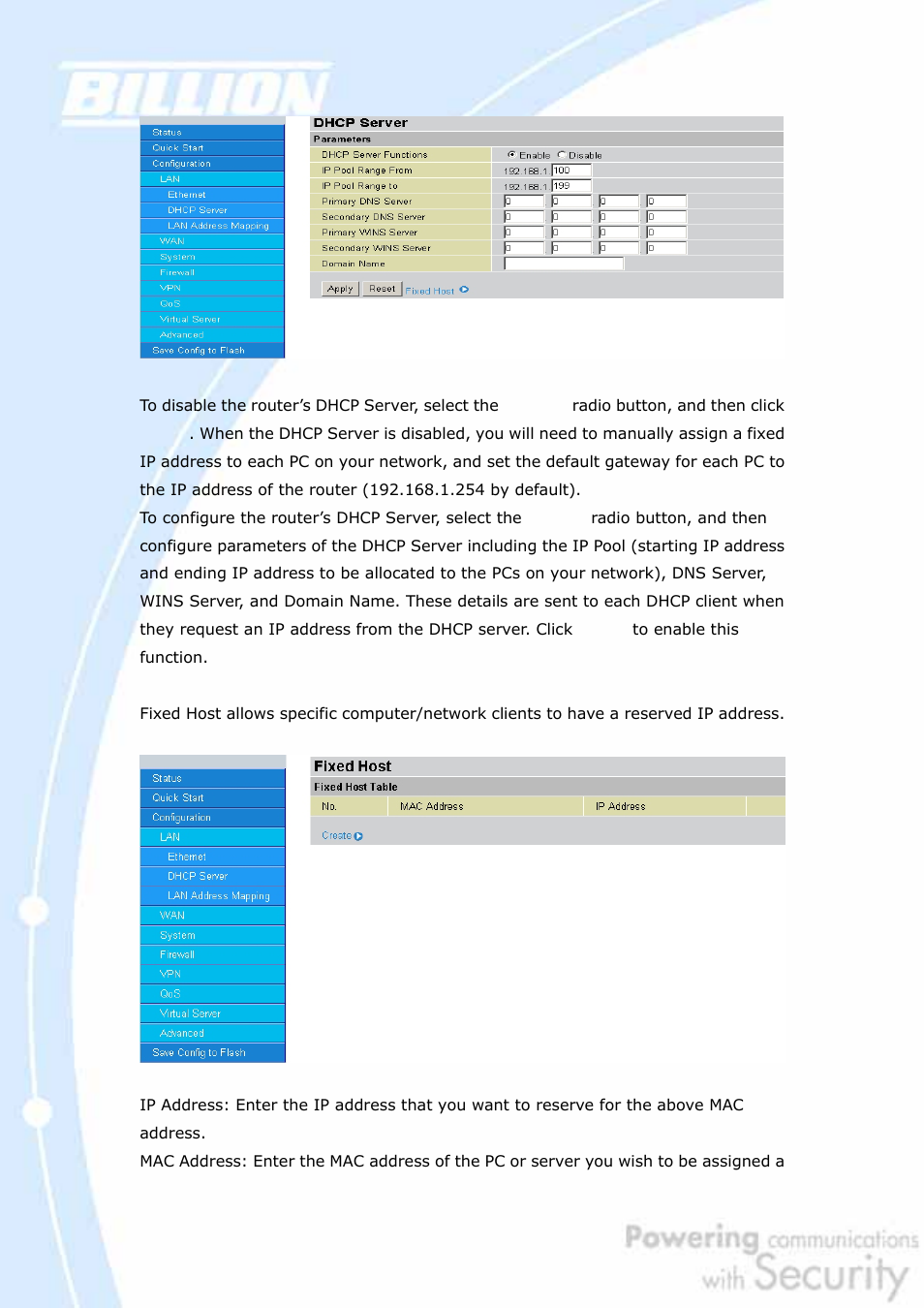 Billion Electric Company BiGuard 2 User Manual | Page 67 / 170