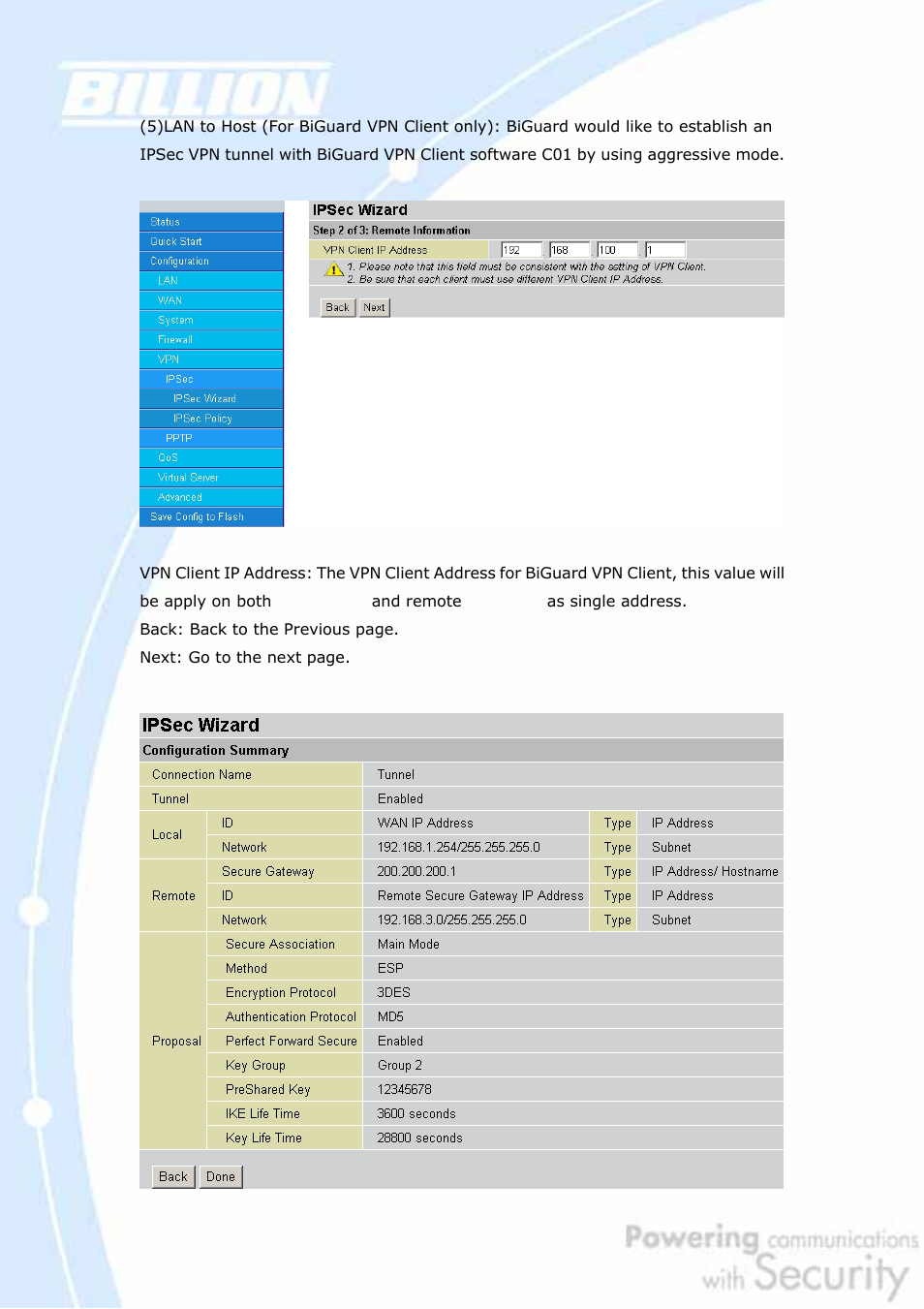 Billion Electric Company BiGuard 2 User Manual | Page 95 / 170