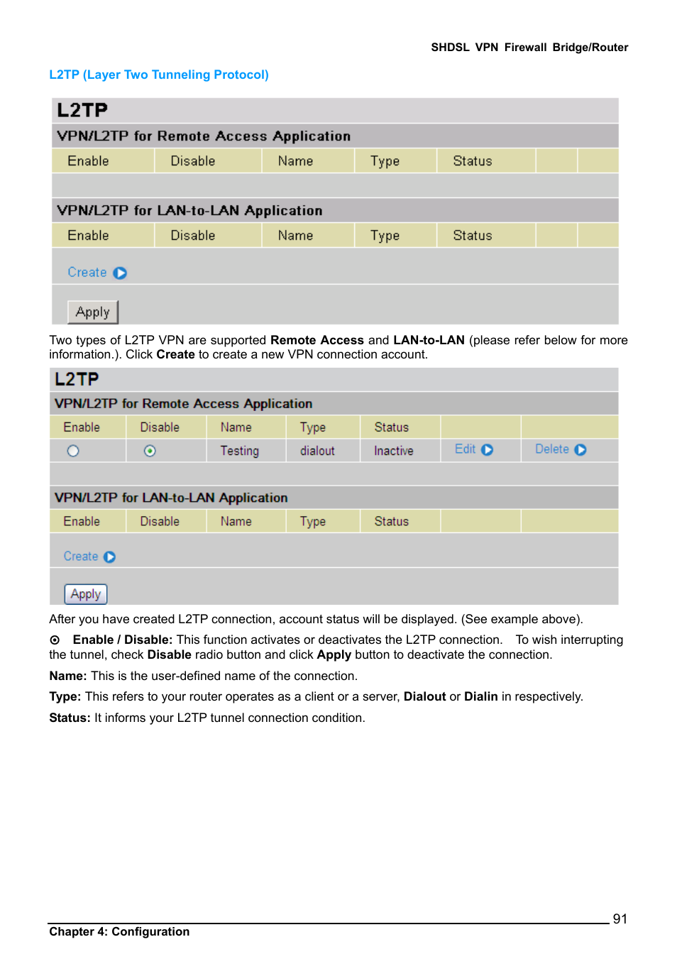 L2tp (layer two tunneling protocol) | Billion Electric Company BIPAC 8501 User Manual | Page 92 / 134