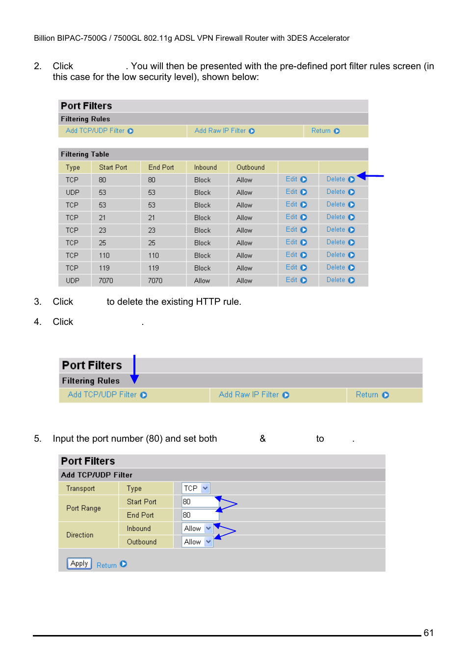 Billion Electric Company BILLION BIPAC-7500GL User Manual | Page 67 / 126