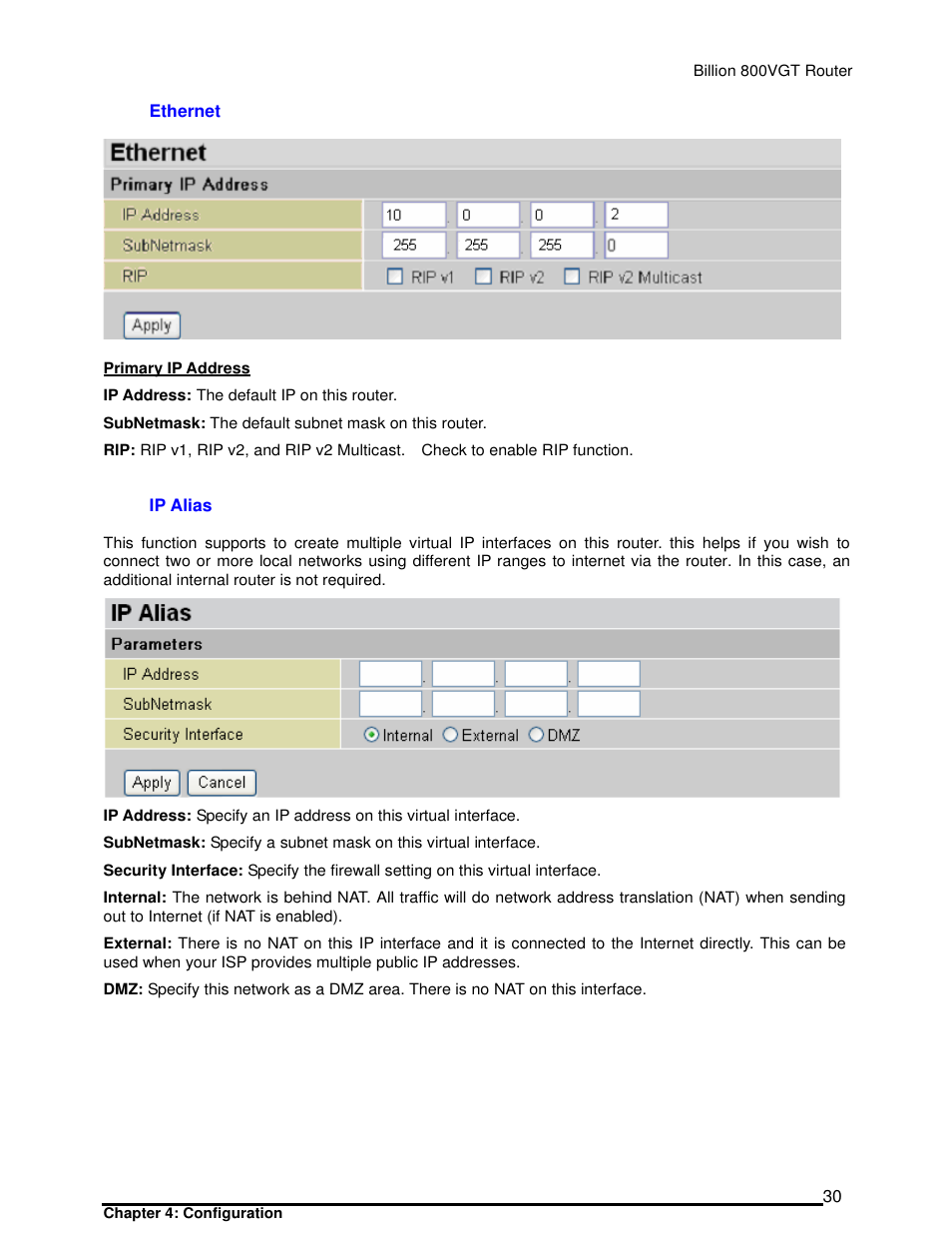 Billion Electric Company 800VGT User Manual | Page 30 / 143