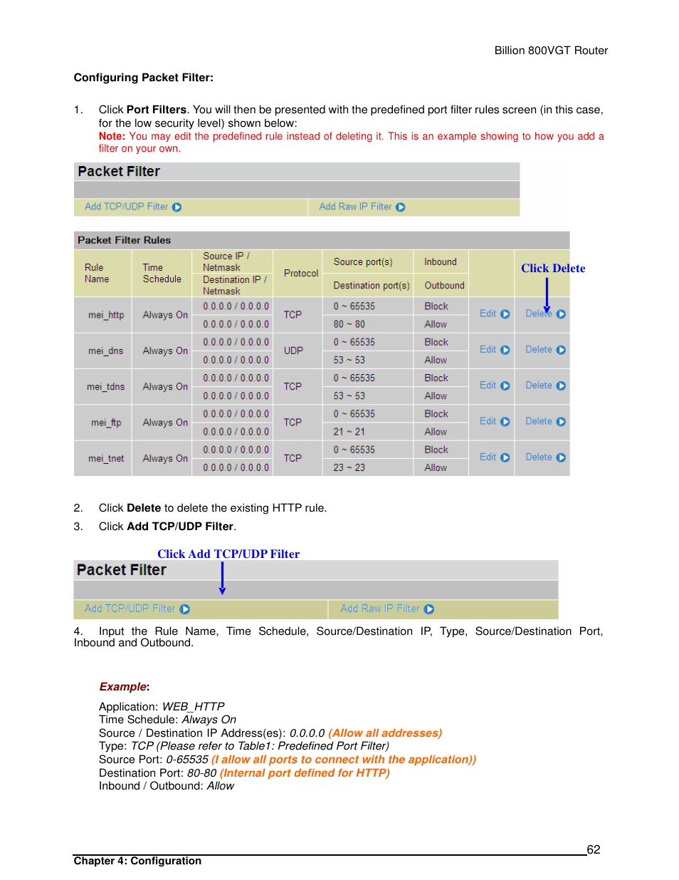 Billion Electric Company 800VGT User Manual | Page 62 / 143